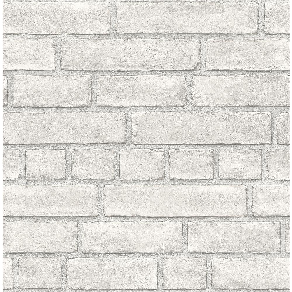 A-Street Prints by Brewster 2922-24051 Trilogy Façade Off-White Brick Wallpaper