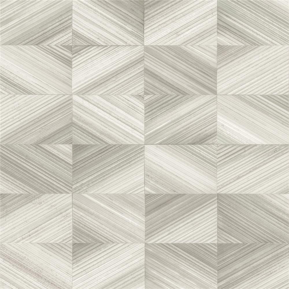 A-Street Prints by Brewster 2922-25377 Trilogy Stratum Taupe Geometric Wood Wallpaper