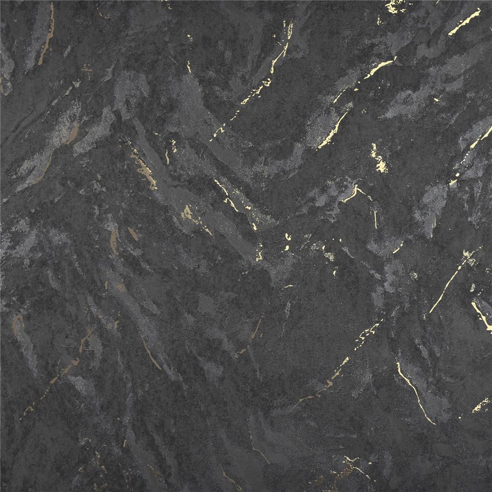 Brewster 2927-00105 Titania Black Marble Texture Wallpaper