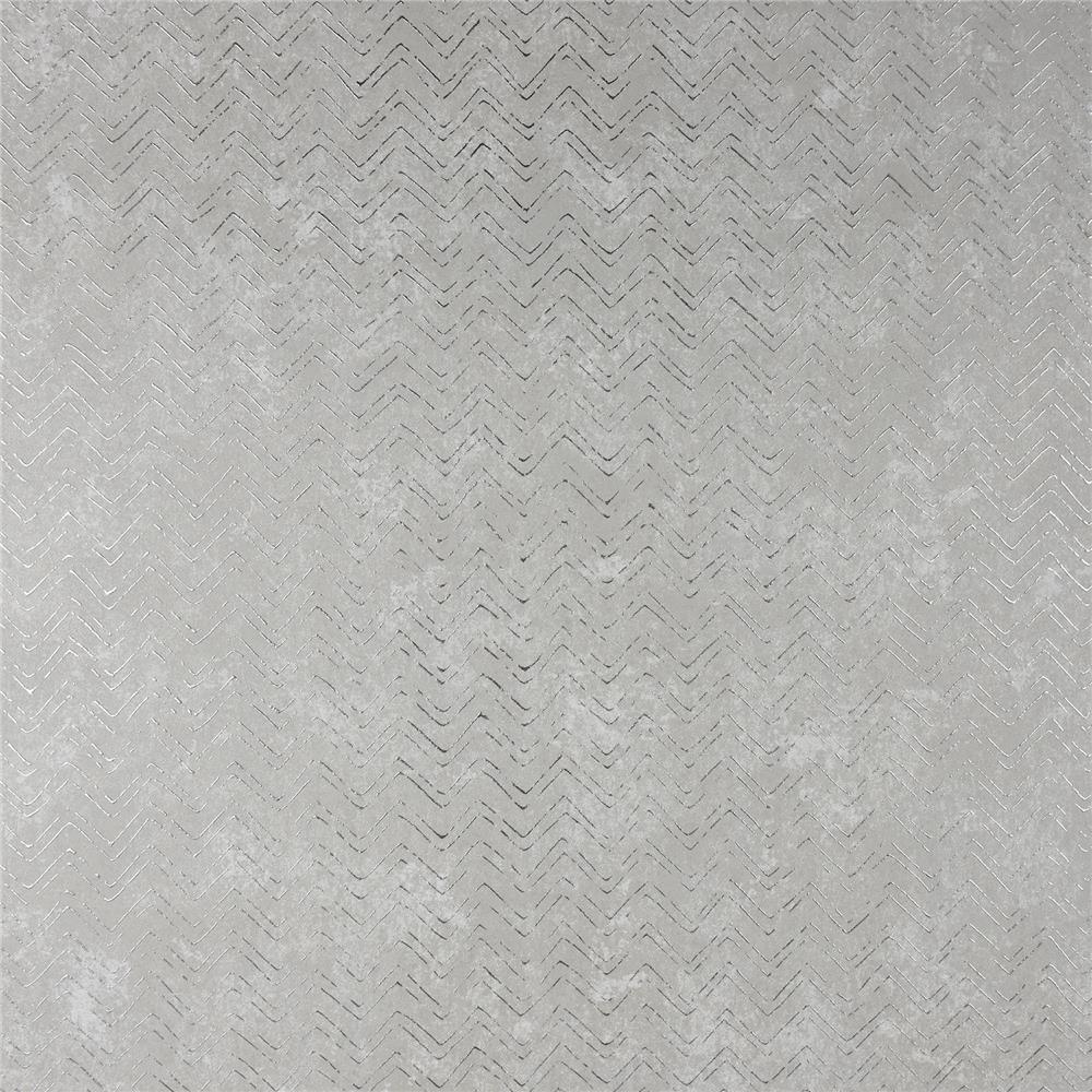 Brewster 2927-00607 Luna Silver Distressed Chevron Wallpaper