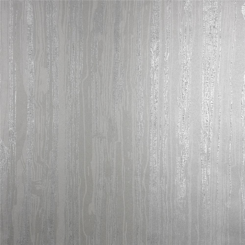 Brewster 2927-10105 Nova Silver Faux Wood Wallpaper