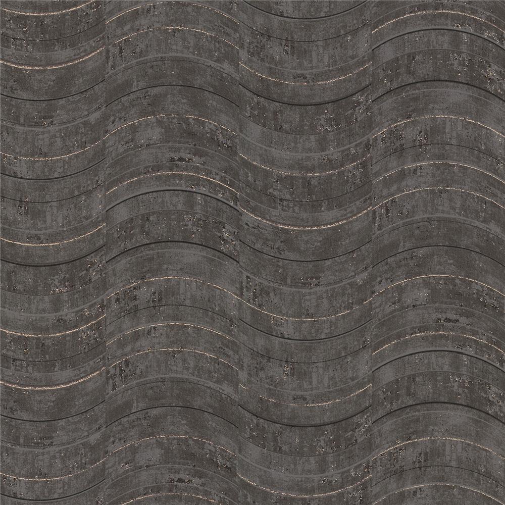 Brewster 2927-10803 Hydra Dark Grey Geometric Wallpaper