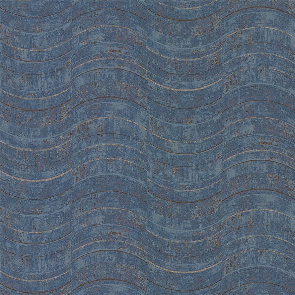 Brewster 2927-10805 Hydra Blue Geometric Wallpaper