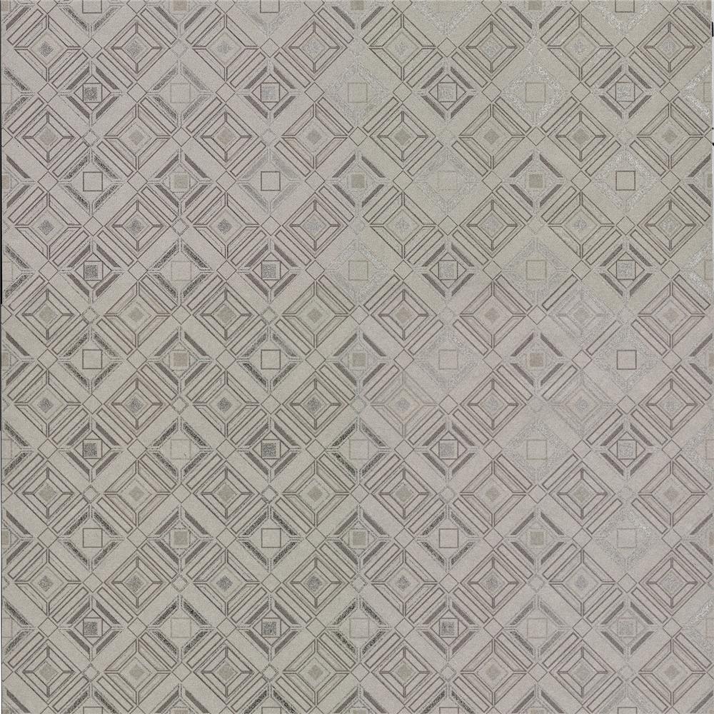 Brewster 2927-20501 Sonic Light Grey Geometric Wallpaper