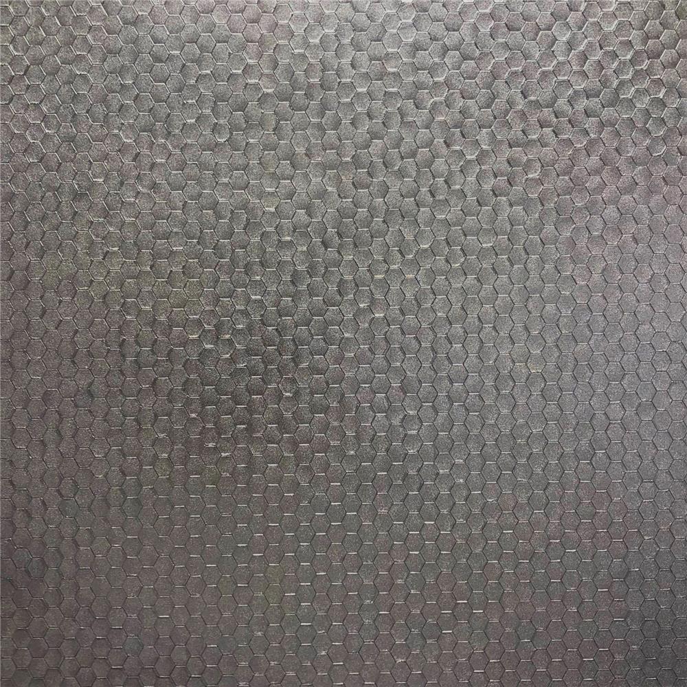 Brewster 2927-42488 Carbon Pewter Honeycomb Geometric Wallpaper