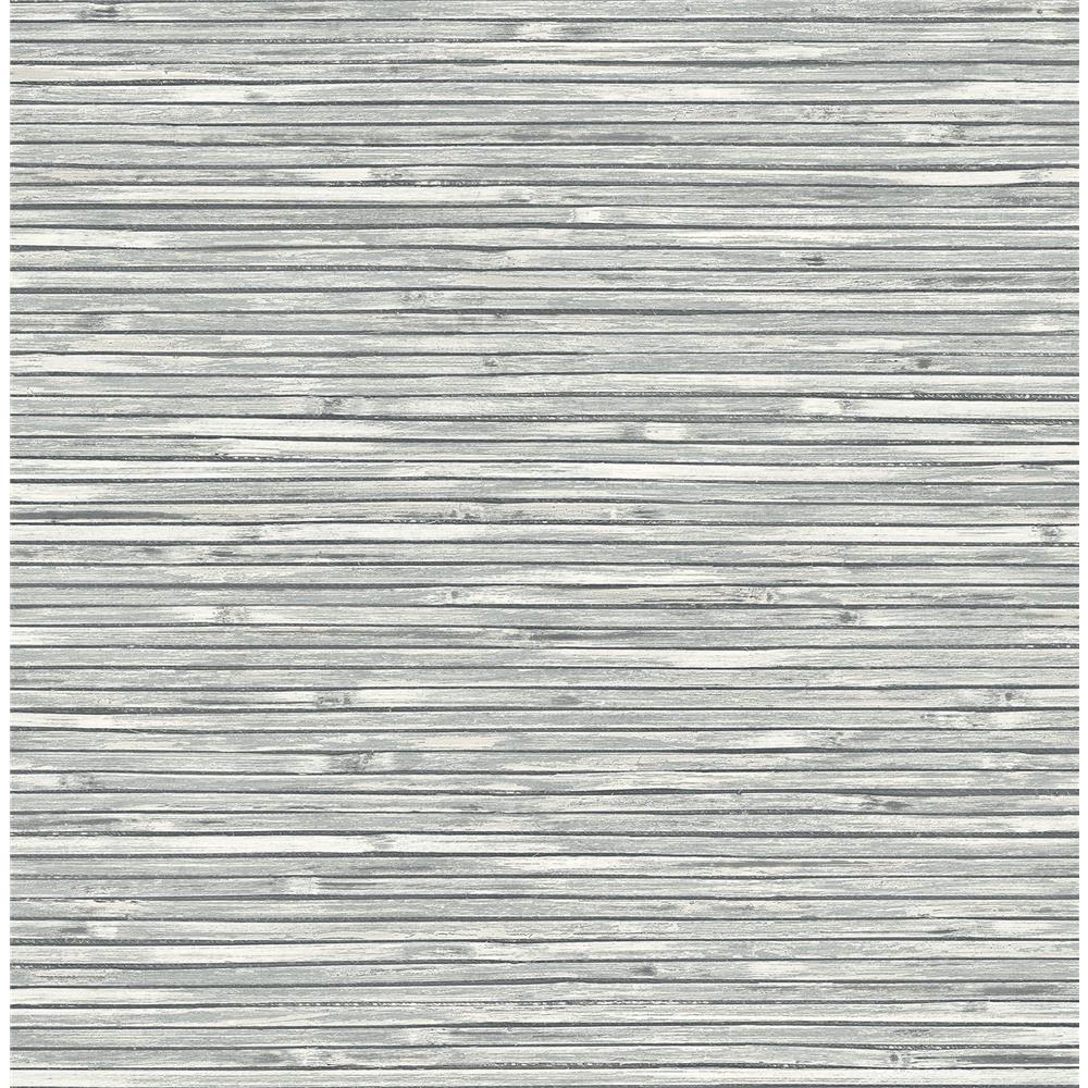 Newport by Brewster 2927-81308 Bellport Dark Grey Wooden Slat Wallpaper