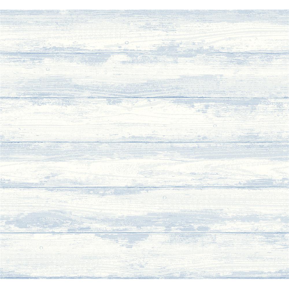Newport by Brewster 2927-81402 Truro Light Blue Weathered Shiplap Wallpaper