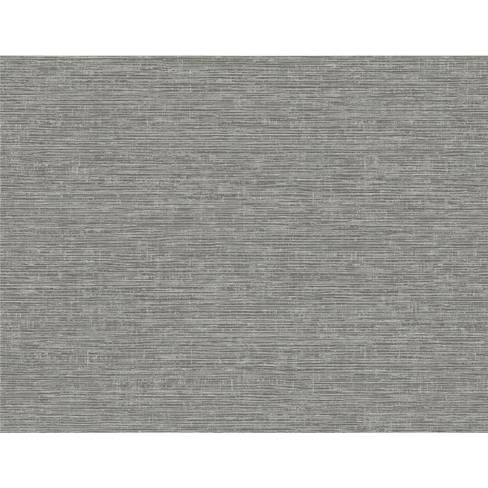 Newport by Brewster 2927-81710 Tiverton Charcoal Faux Grasscloth Wallpaper