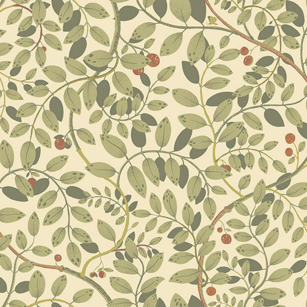 A-Street Prints by Brewster 2932-65107 Kirke Green Leafy Vines Wallpaper