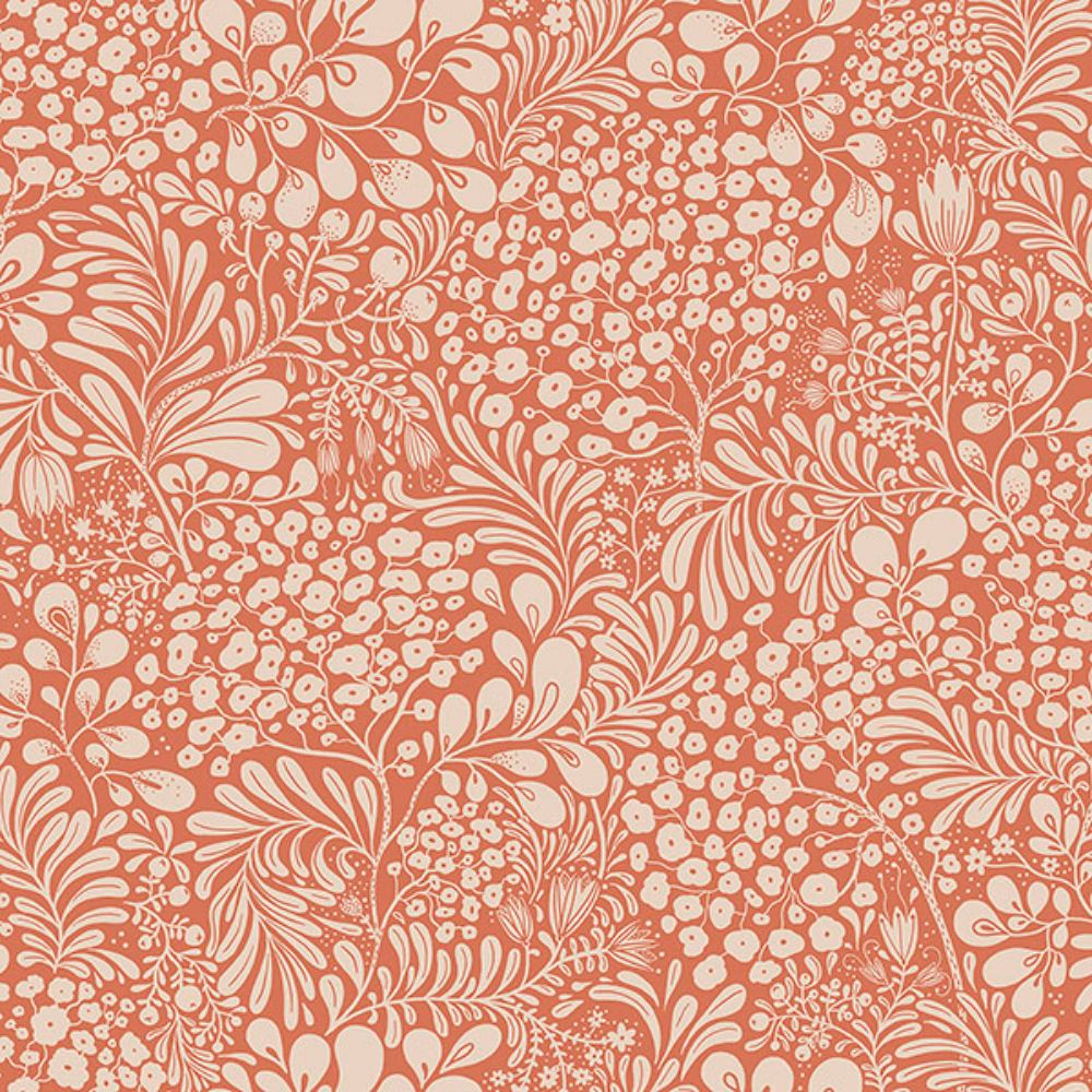 A-Street Prints by Brewster 2932-65133 Siv Red Botanical Wallpaper