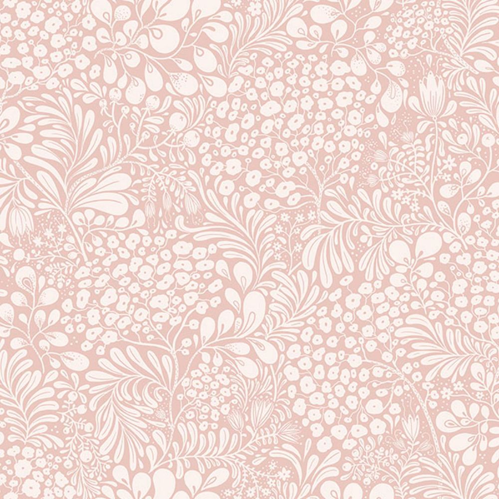 A-Street Prints by Brewster 2932-65134 Siv Pink Botanical Wallpaper