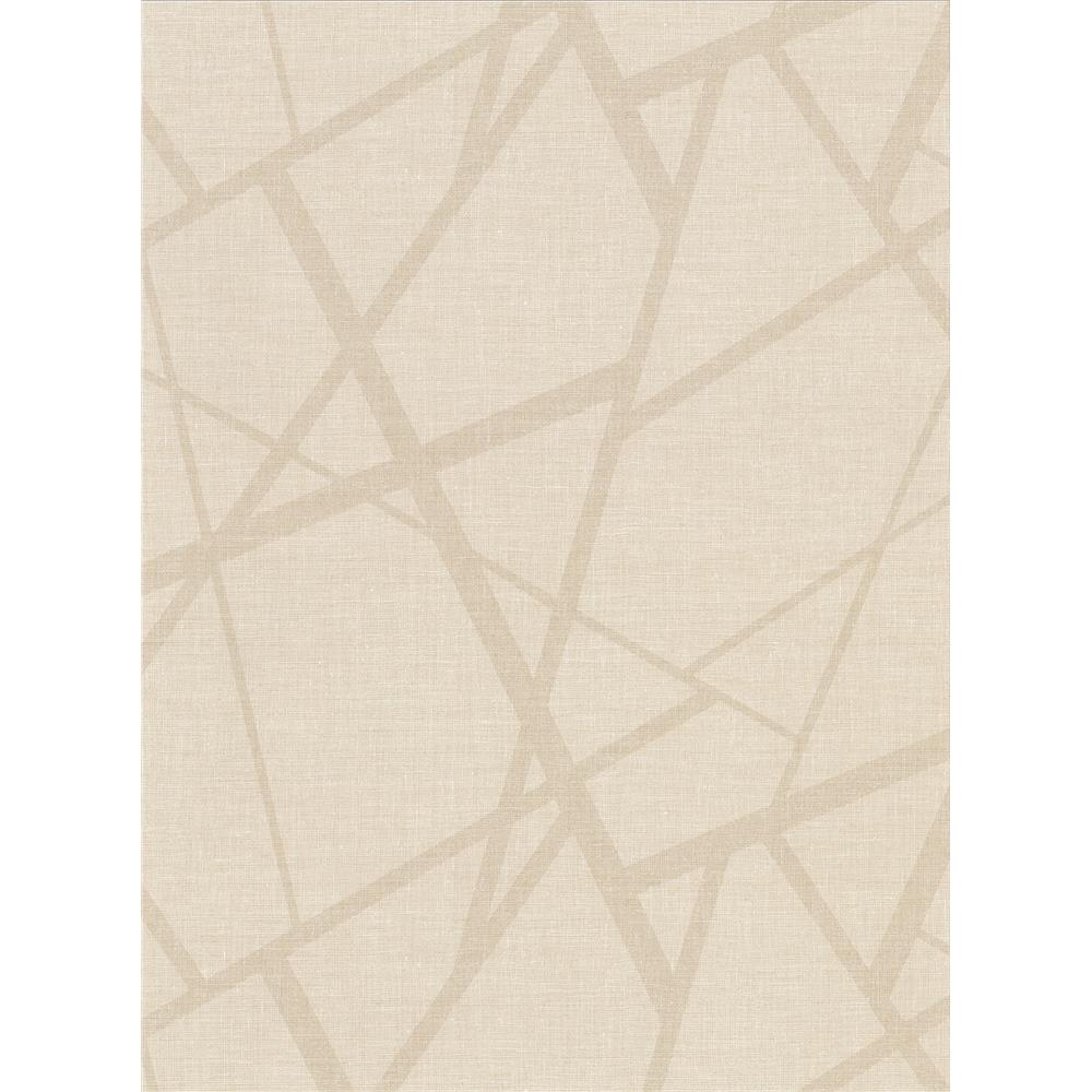 Warner by Brewster 2945-1102 Avatar Cream Abstract Geometric Wallpaper