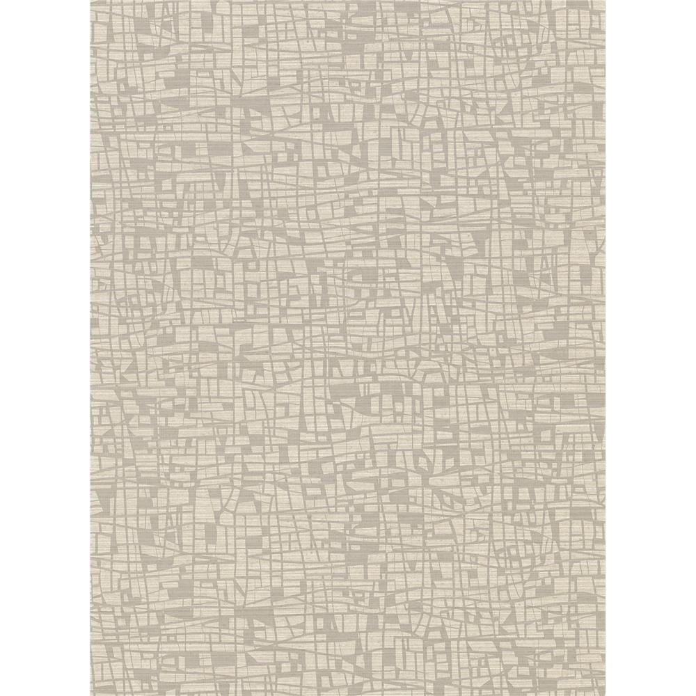 Warner by Brewster 2945-1112 Tiffany Taupe Abstract Geometric Wallpaper