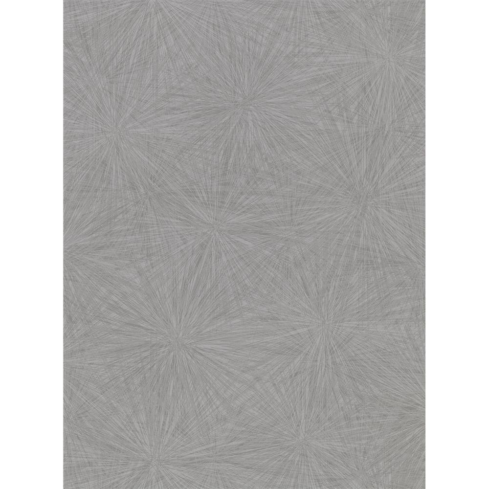 Warner by Brewster 2945-1120 Majestic Dark Grey Starburst Wallpaper