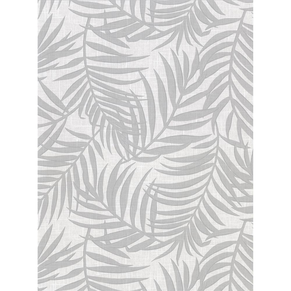 Warner by Brewster 2945-1132 Lanai Dove Fronds Wallpaper