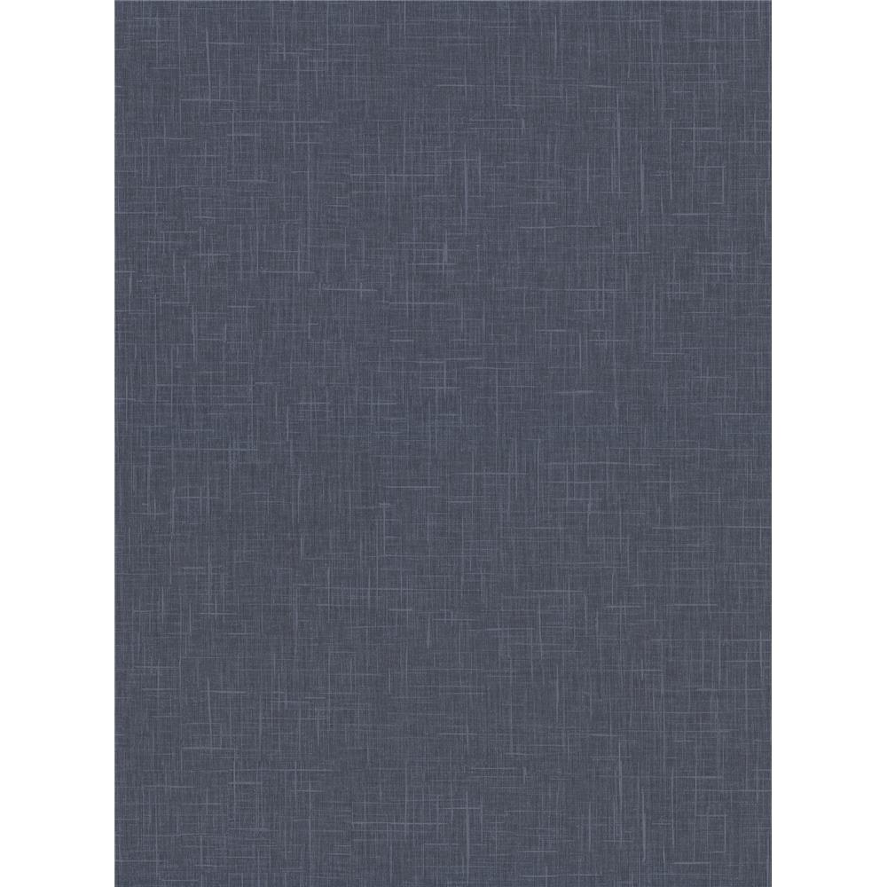 Warner by Brewster 2945-1137 Linville Navy Faux Linen Wallpaper