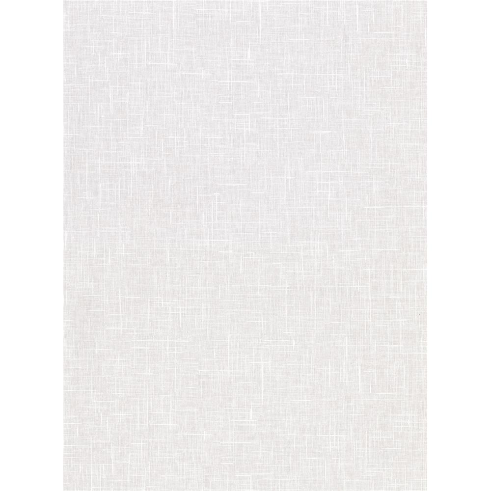 Warner by Brewster 2945-1138 Linville Light Grey Faux Linen Wallpaper