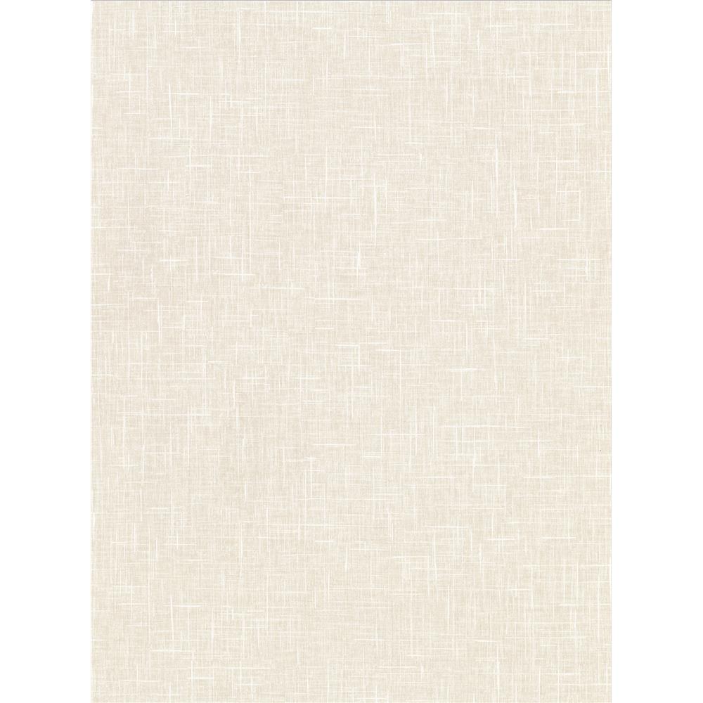 Warner by Brewster 2945-1140 Linville Beige Faux Linen Wallpaper