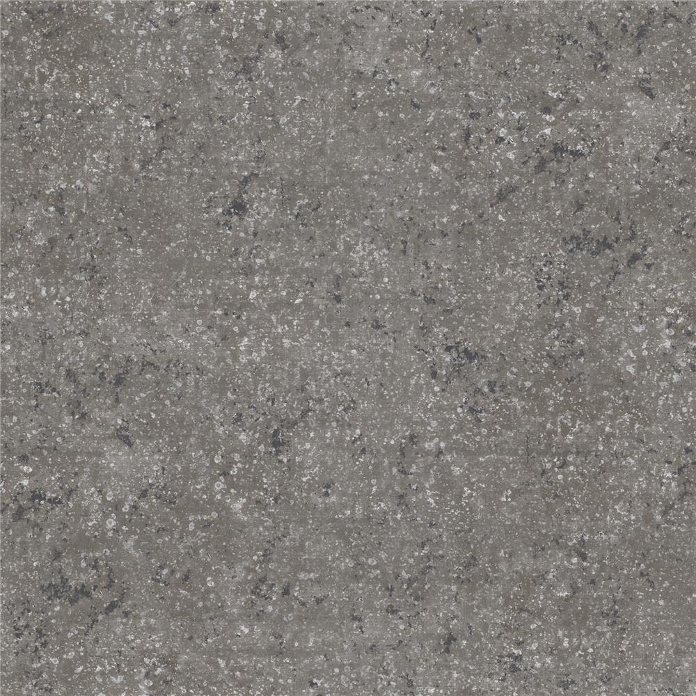 Warner by Brewster 2945-2770 Travertine Dark Grey Patina Texture Wallpaper
