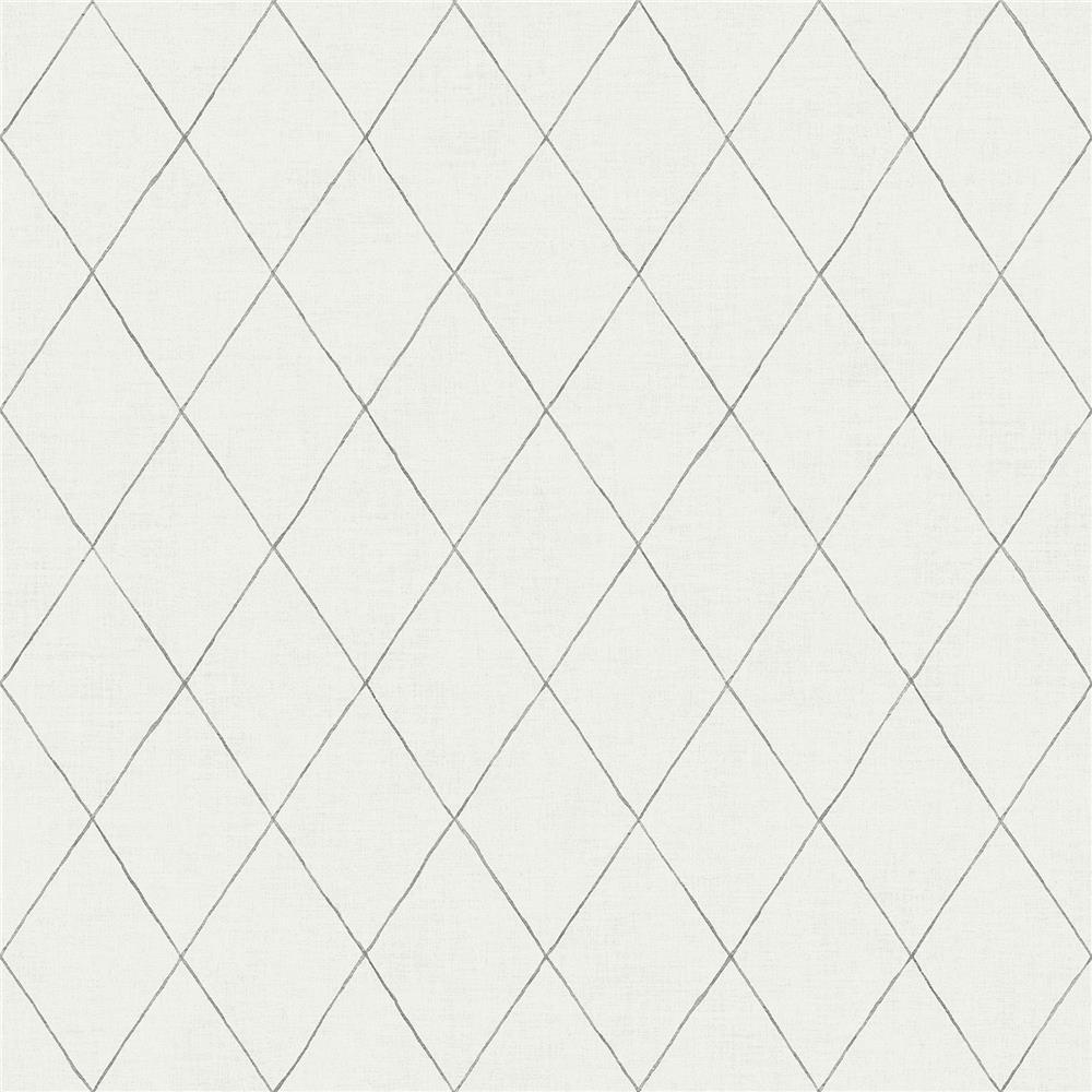 A-Street Prints by Brewster 2948-27001 Spring Rhombus Grey Geometric Wallpaper