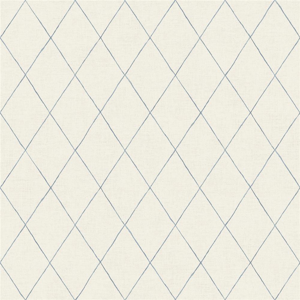 A-Street Prints by Brewster 2948-27002 Spring Rhombus Blue Geometric Wallpaper