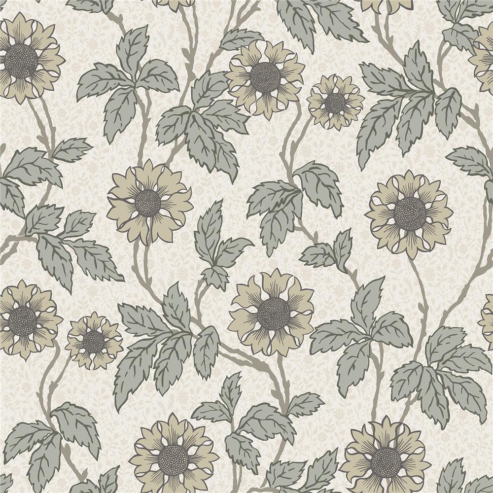 A-Street Prints by Brewster 2948-28020 Spring Leilani White Floral Wallpaper