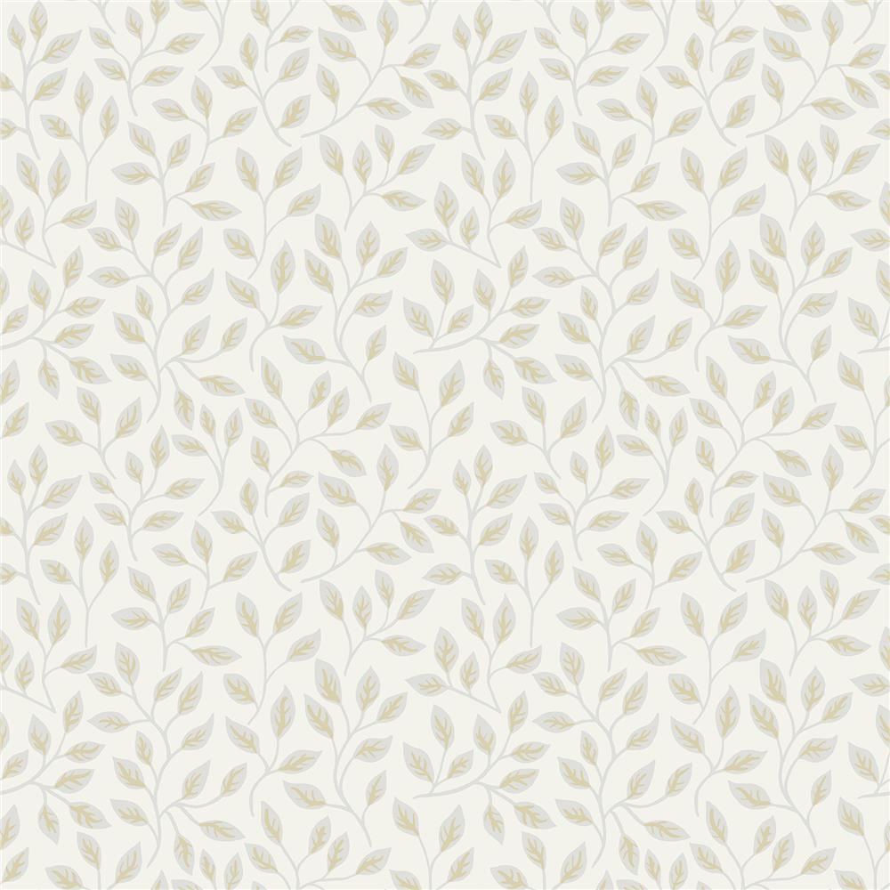 A-Street Prints by Brewster 2948-33015 Spring Posey White Vines Wallpaper
