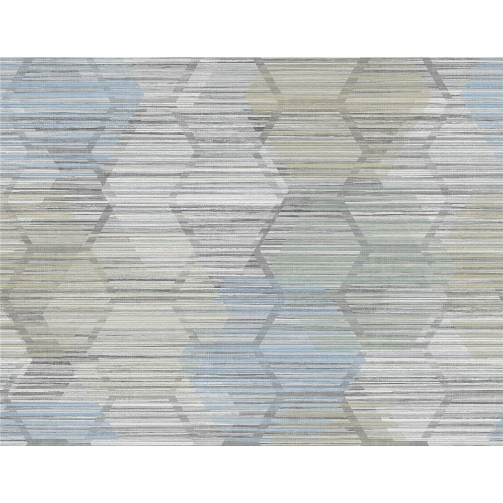A-Street Prints by Brewster 2949-60512 Jabari Light Blue Geometric Faux Grasscloth Wallpaper