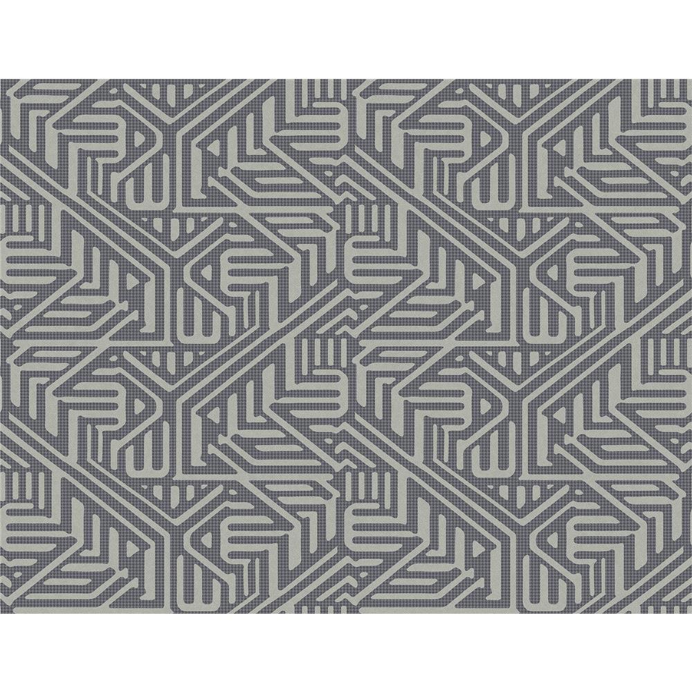 A-Street Prints by Brewster 2949-60610 Nambiti Charcoal Geometric Wallpaper