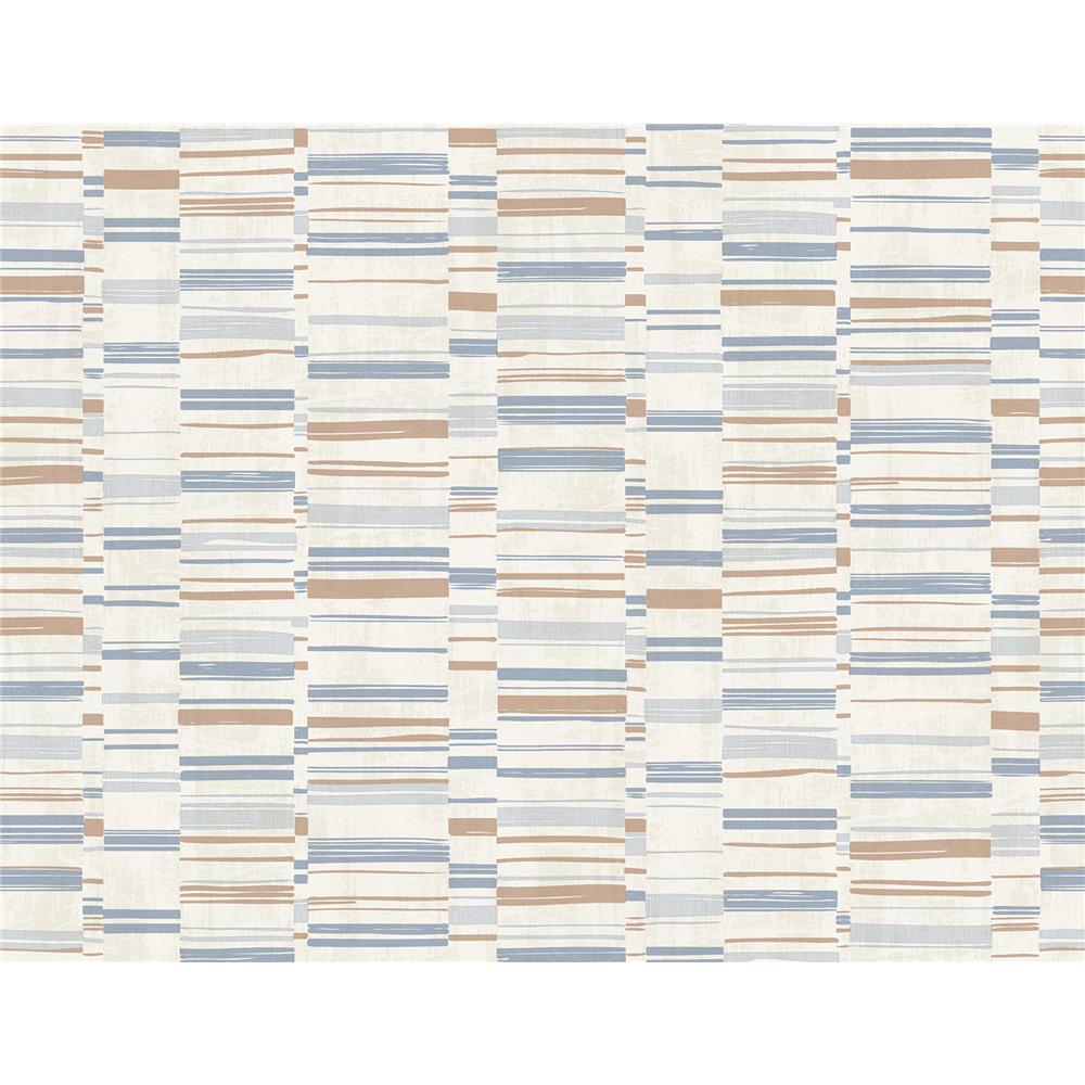 A-Street Prints by Brewster 2949-60805 Fresnaye Light Blue Linen Stripe Wallpaper