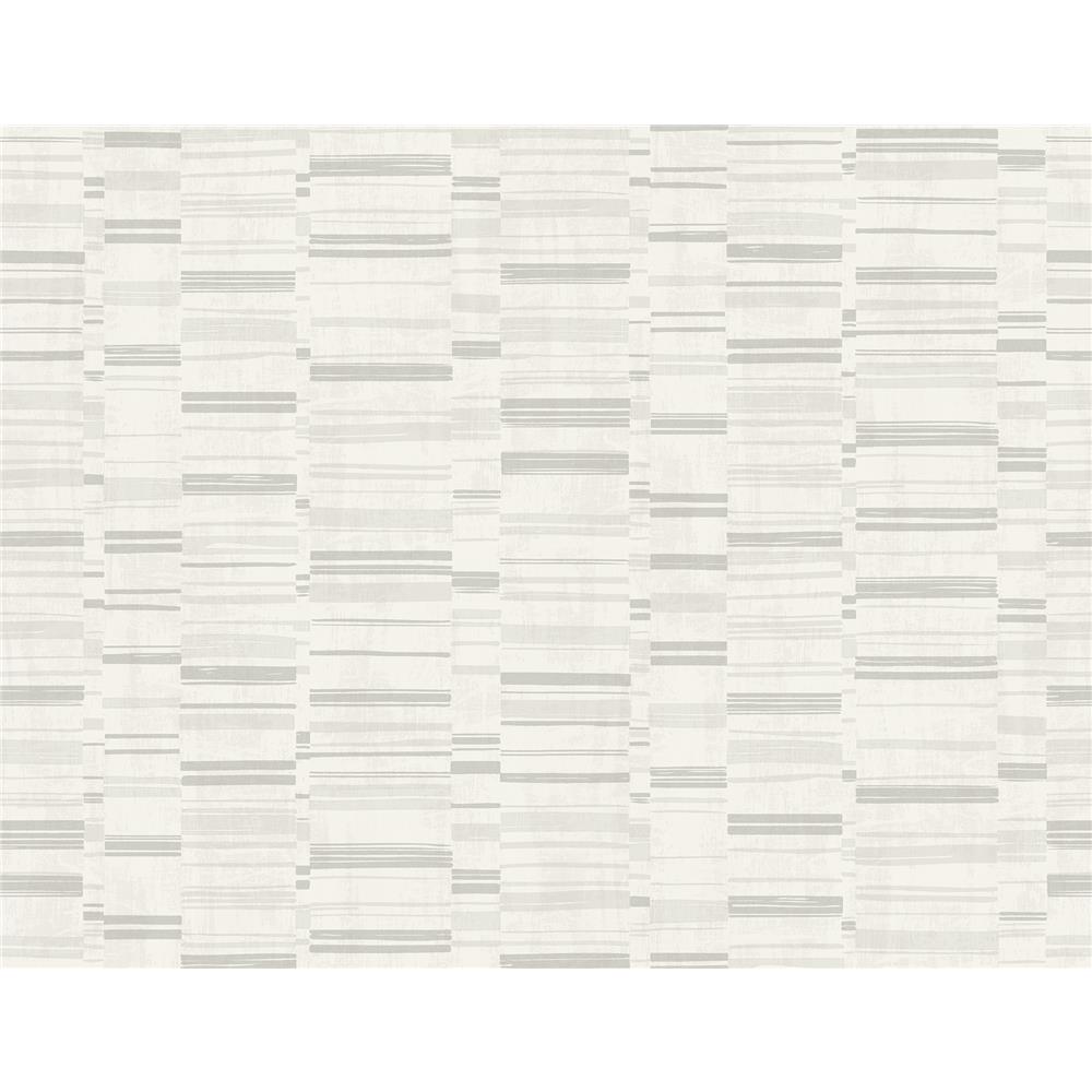 A-Street Prints by Brewster 2949-60806 Fresnaye Light Grey Linen Stripe Wallpaper