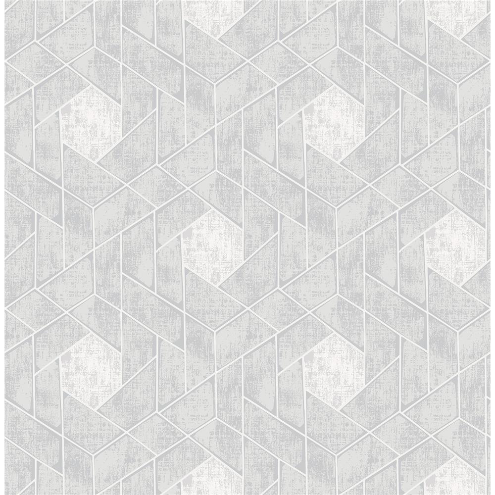 A-Street Prints by Brewster 2964-25902 Granada Light Grey Geometric Wallpaper