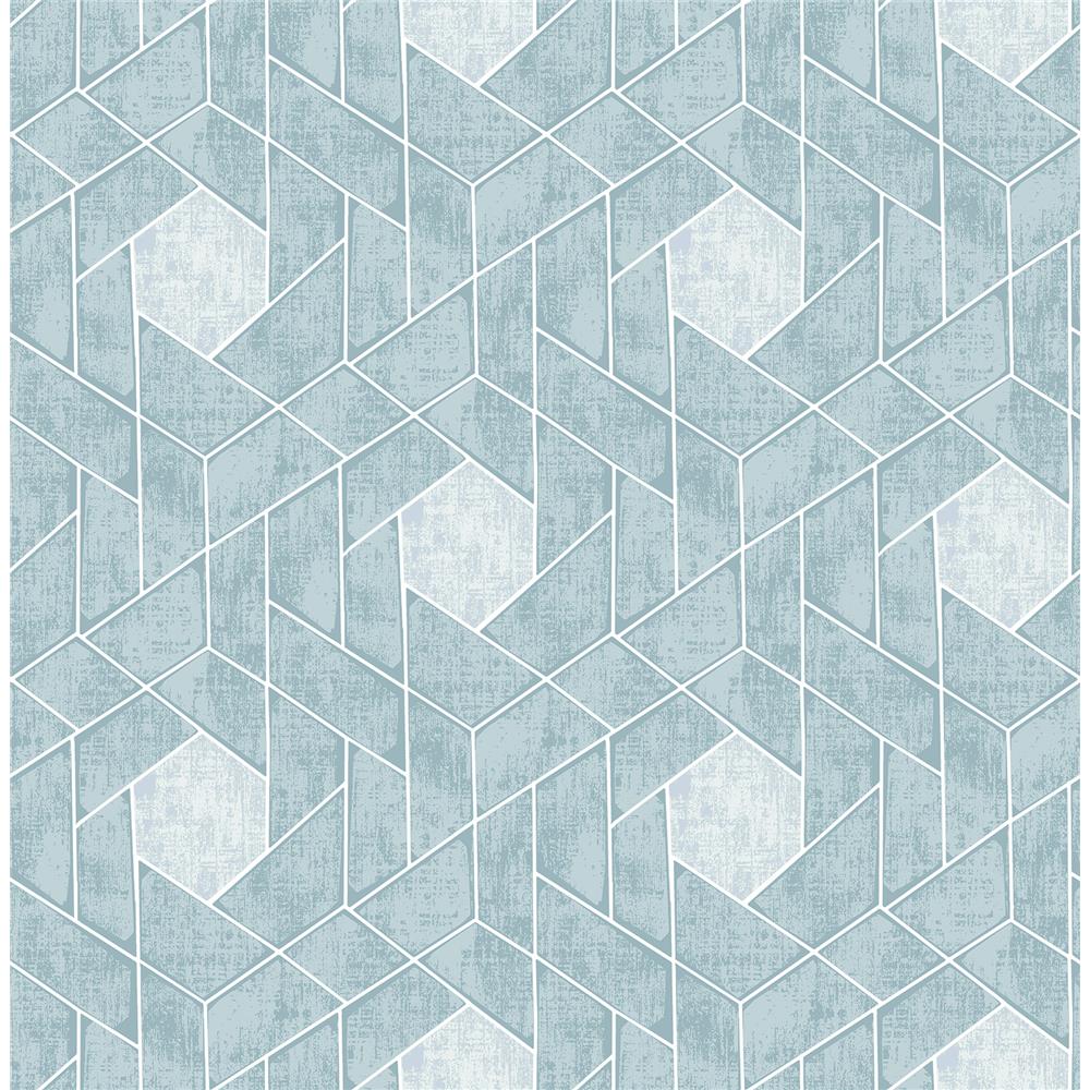 A-Street Prints by Brewster 2964-25904 Granada Aqua Geometric Wallpaper