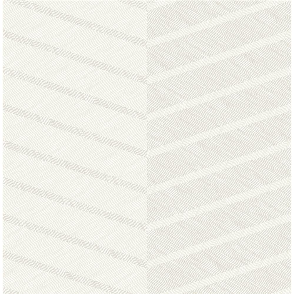 A-Street Prints by Brewster 2964-25919 Aspen White Chevron Wallpaper