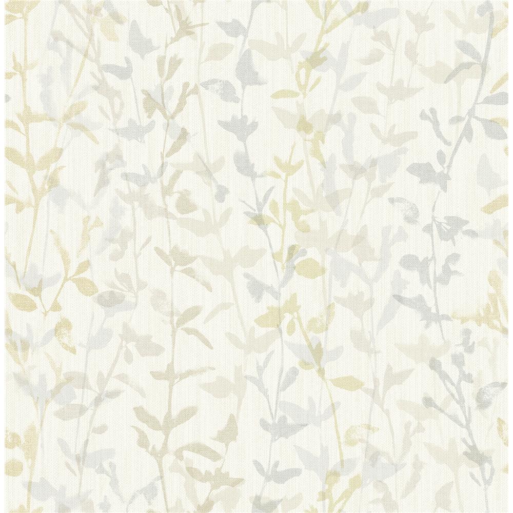 A-Street Prints by Brewster 2964-25933 Thea Light Grey Floral Trail Wallpaper