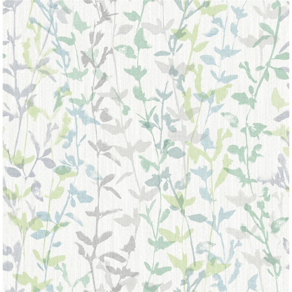 A-Street Prints by Brewster 2964-25937 Thea Green Floral Trail Wallpaper