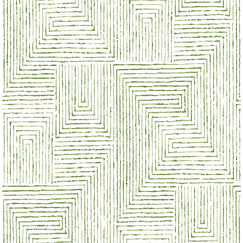 A-Street Prints by Brewster 2964-25954 Merritt Green Geometric Wallpaper