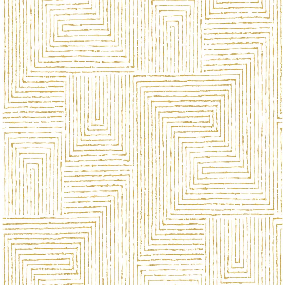 A-Street Prints by Brewster 2964-25957 Merritt Honey Geometric Wallpaper