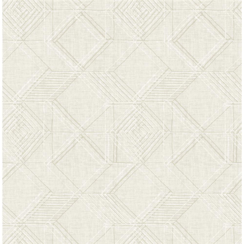 A-Street Prints by Brewster 2969-26019 Moki Off-White Lattice Geometric Wallpaper