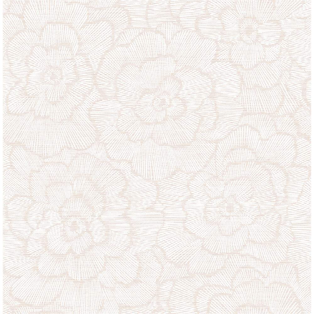 A-Street Prints by Brewster 2969-26037 Periwinkle Pink Textured Floral Wallpaper