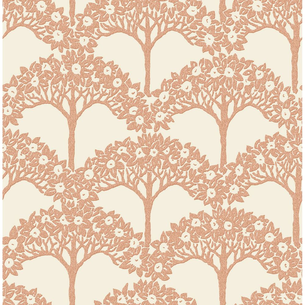A-Street Prints by Brewster 2970-26112 Dawson Rust Magnolia Tree Wallpaper