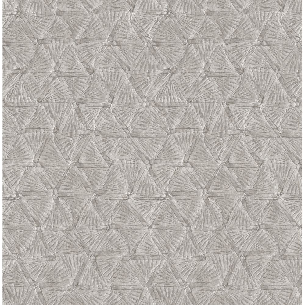 A-Street Prints by Brewster 2970-26115 Wright Pewter Textured Triangle Wallpaper