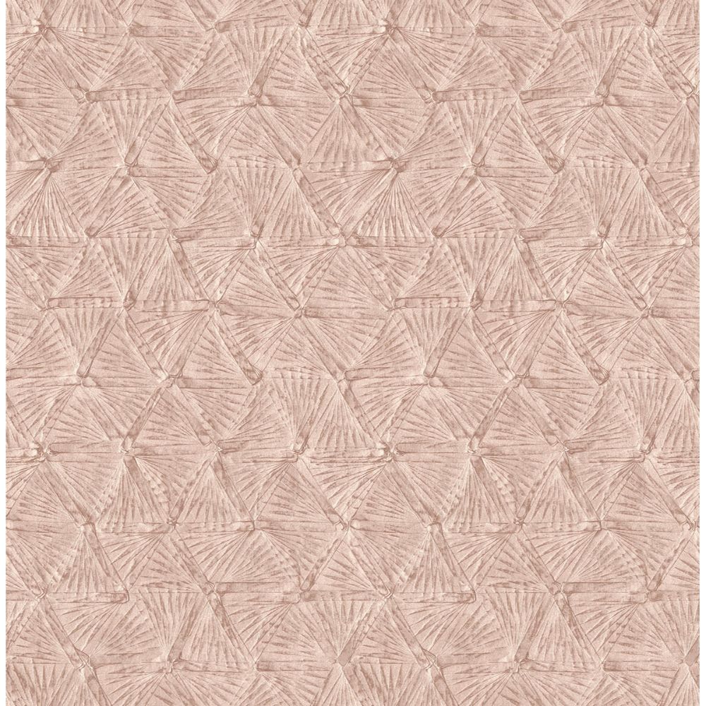 A-Street Prints by Brewster 2970-26118 Wright Rose Gold Textured Triangle Wallpaper