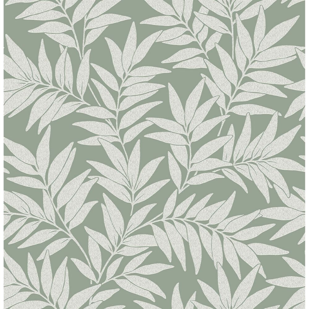 A-Street Prints by Brewster 2970-26122 Morris Green Leaf Wallpaper