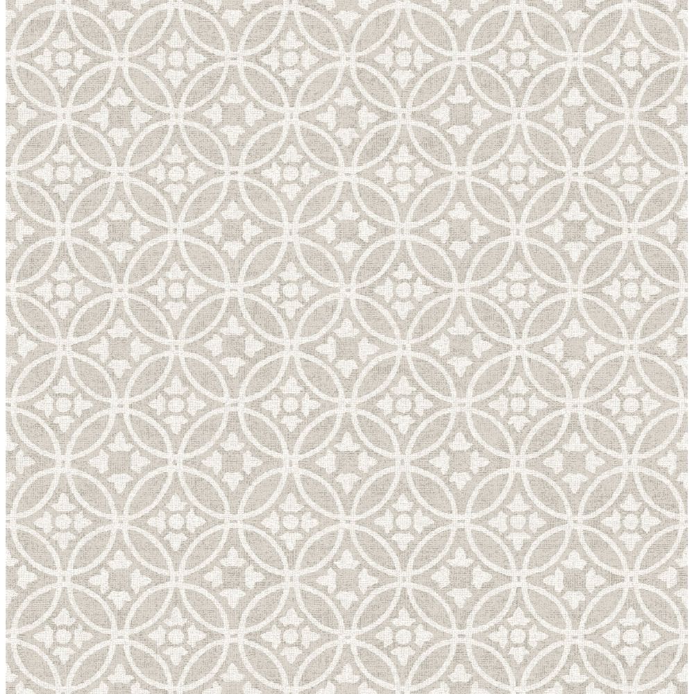 A-Street Prints by Brewster 2970-26135 Larsson Grey Ogee Wallpaper