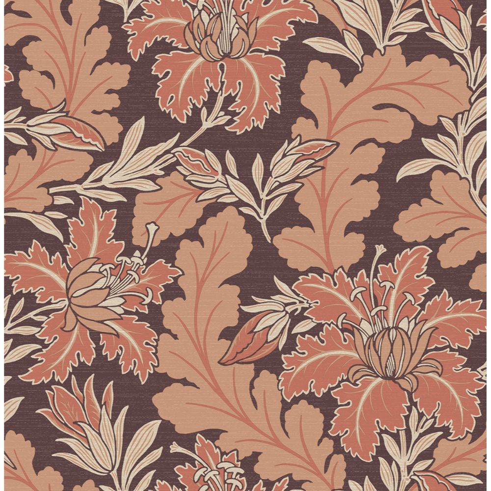 A-Street Prints by Brewster 2970-26144 Butterfield Burgundy Floral Wallpaper