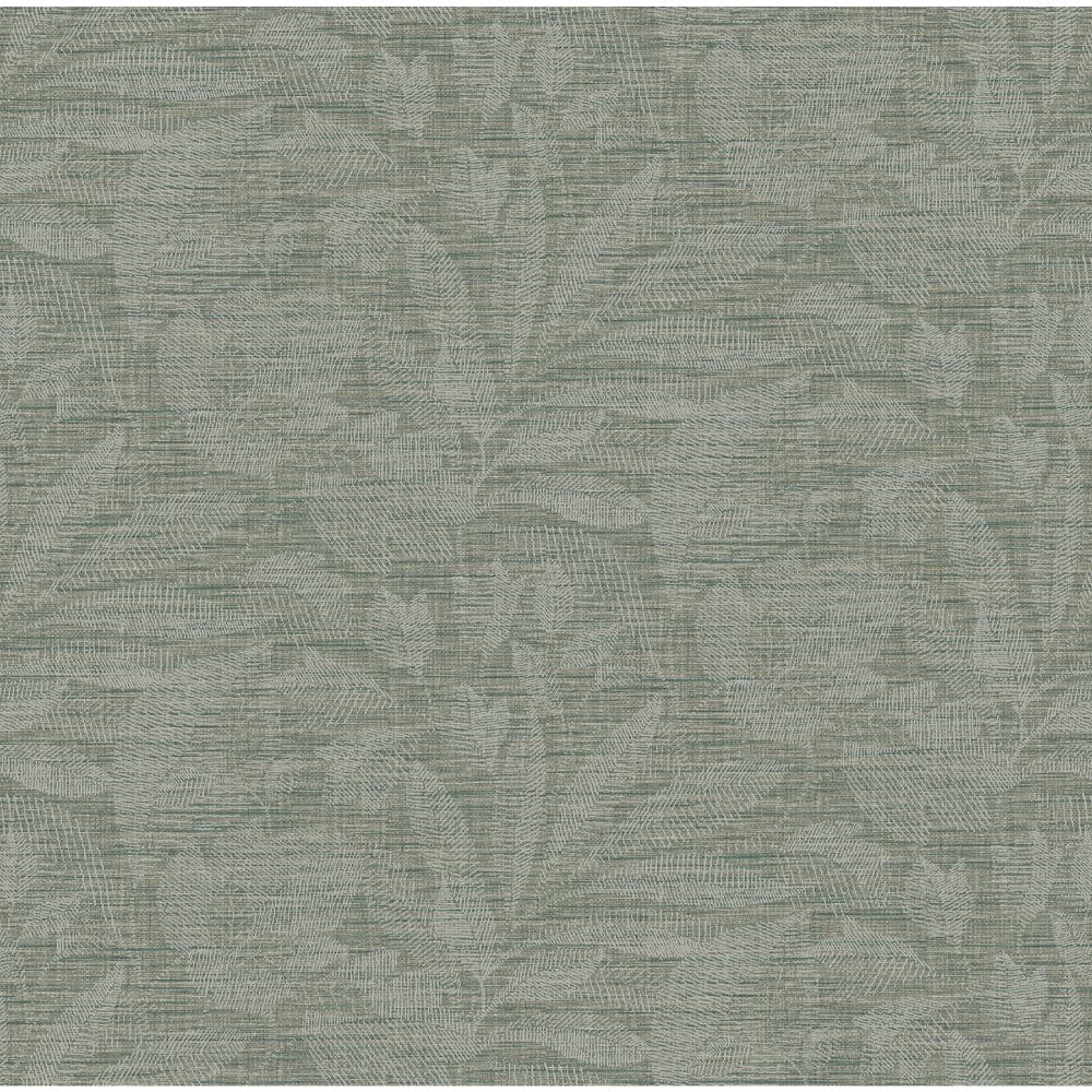A-Street Prints by Brewster 2971-86151 Dimensions Lei Jade Etched Leaves Wallpaper