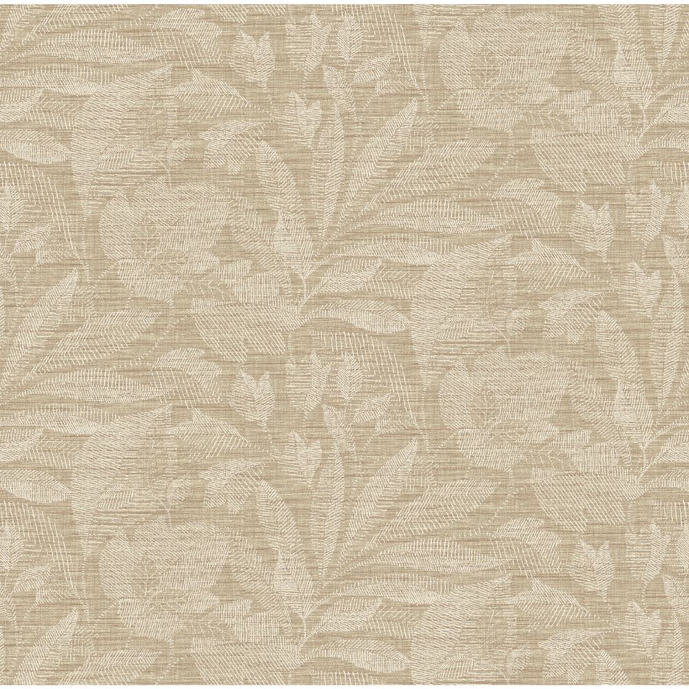 A-Street Prints by Brewster 2971-86155 Dimensions Lei Wheat Etched Leaves Wallpaper
