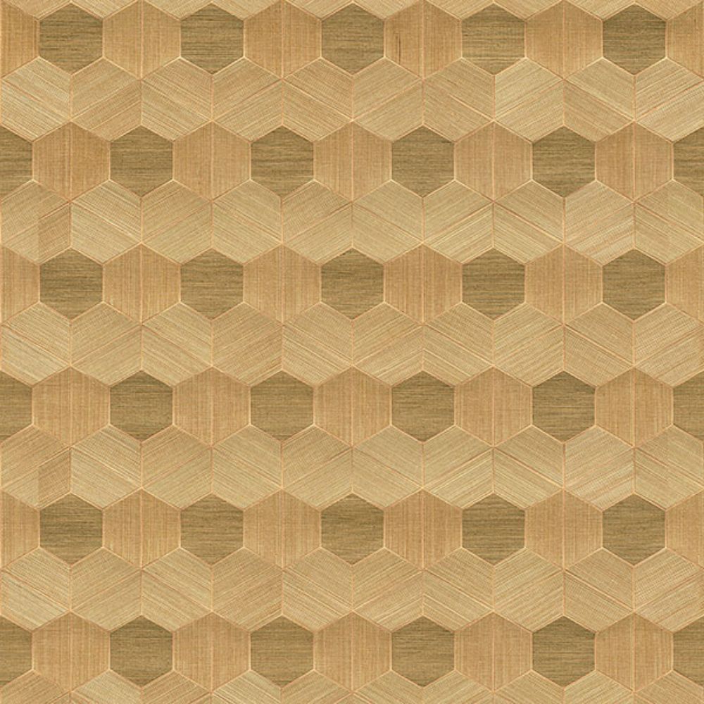 A-Street Prints by Brewster 2972-86115 Linzhi Copper Sisal Grasscloth Inlay Wallpaper