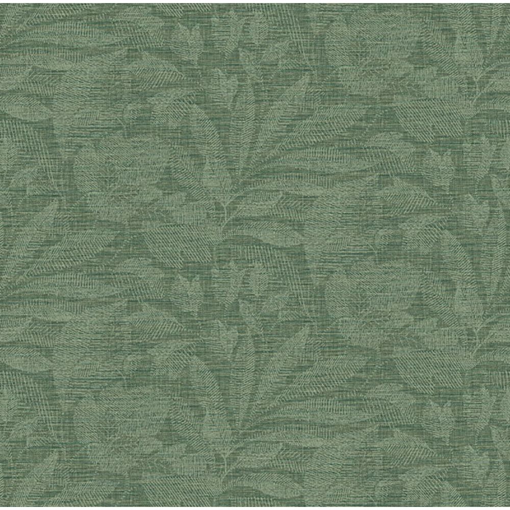 A-Street Prints by Brewster 2972-86154 Lei Green Leaf Wallpaper